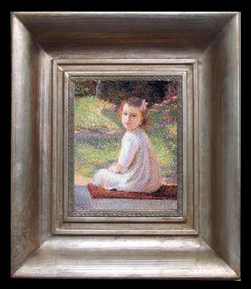 framed  Perry, Lilla Calbot Girl with a Pink Bow, Ta077-2